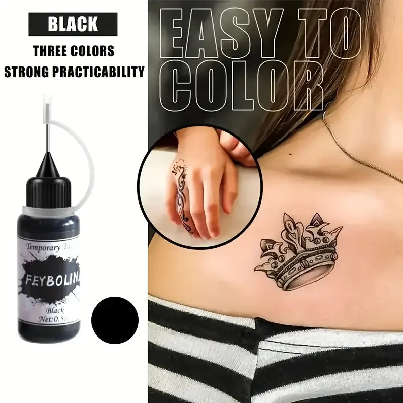 Colored Tattoo Juice Cream Tattoo Cream Juice-Temporary Body Art Painting Cream for Longlasting and Vibrant DIY Painless Tattoos Quake