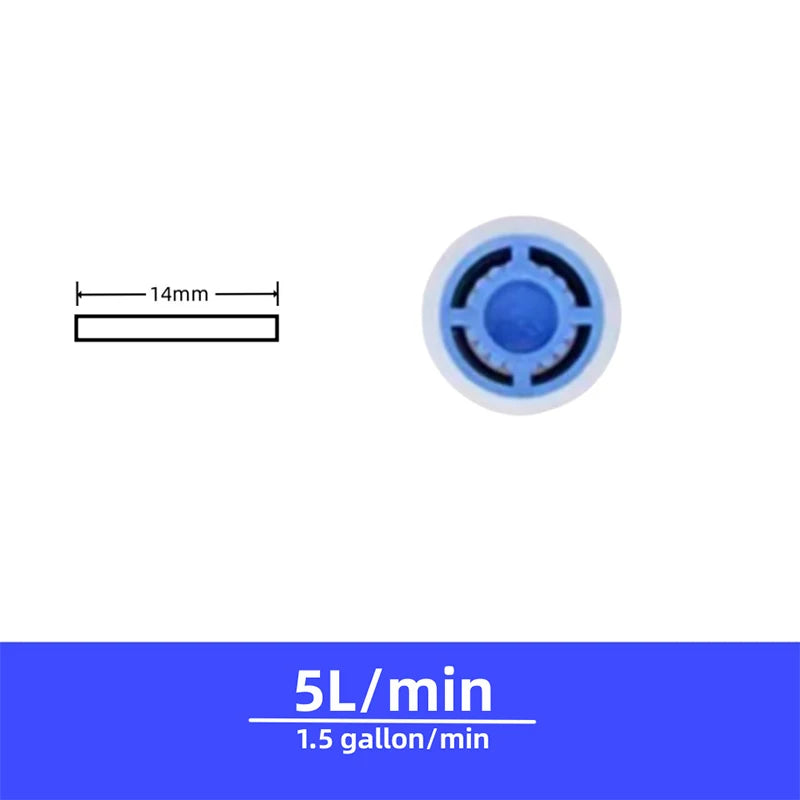 Shower Flow Reducer Limiter Set Water Saving 4/5/6/7/8/9/10/12L/Min Hose Restrictor HA Series Top Spray Shower Accessories Quake 5Pcs A3