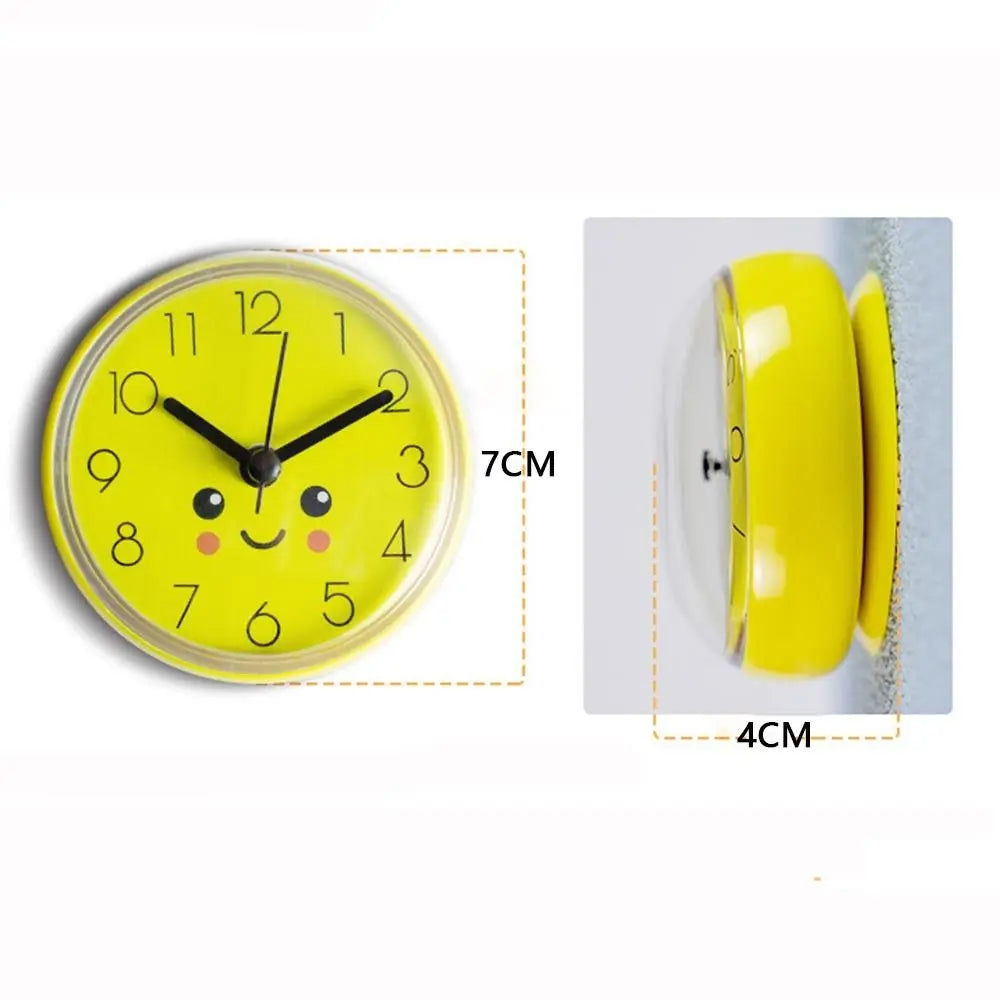Modern Kitchen Minimalist 3D Mini Sucker Battery Powered Wall Clock Wall Watch Home Decor Shower Clocks Quake