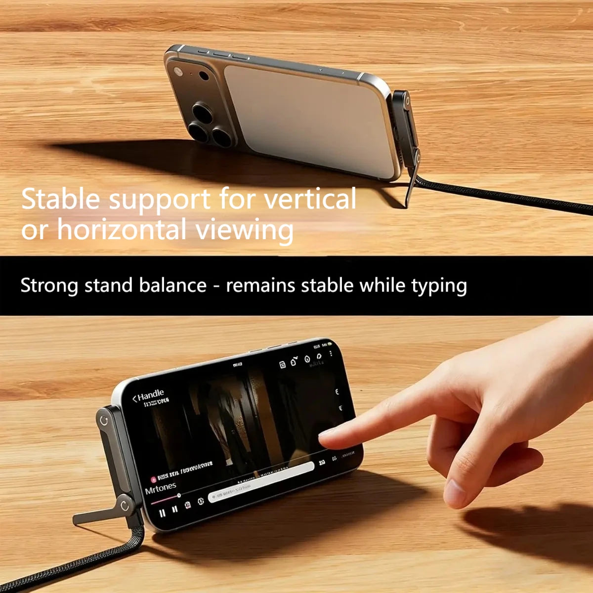 240W Fast Charging Type-C to Type-C Cable with Elbow Foldable Stand Phone Holder for iPhone 17/16/15 Samsung Charger Data Cable Quake