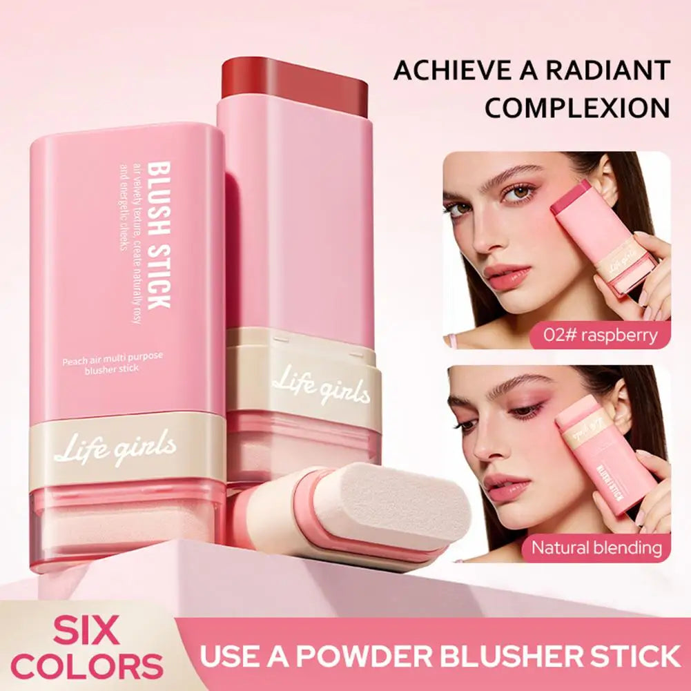 Dual End Blush Stick With Eraser Natural Nude Makeup Highlighter Contour Stick 2 In 1 Cheek And Lip Rouge Cream Quake