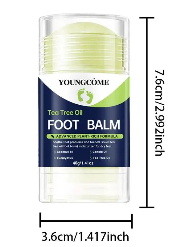 40g TEA TREE OIL FOOT BALM,Contains tea tree extract, hand and foot moisturizer for all skin types,protects dry feet,easy to use Quake 40g