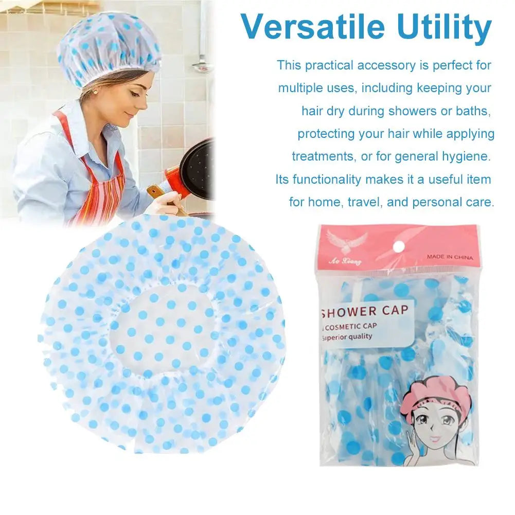 Shower Cap For Women, Elastic And Reusable Hair Bath Caps, Waterproof Bathing Hat Stocking Stuffers For Women Ladies Spa Salon Quake