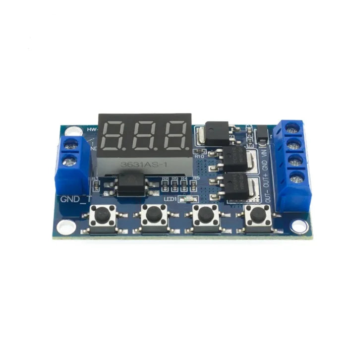 Trigger Loop Timer Delay Switch Circuit with LED Digital Display Dual MOS Control Board Instead of Relay Module 12 24V Quake