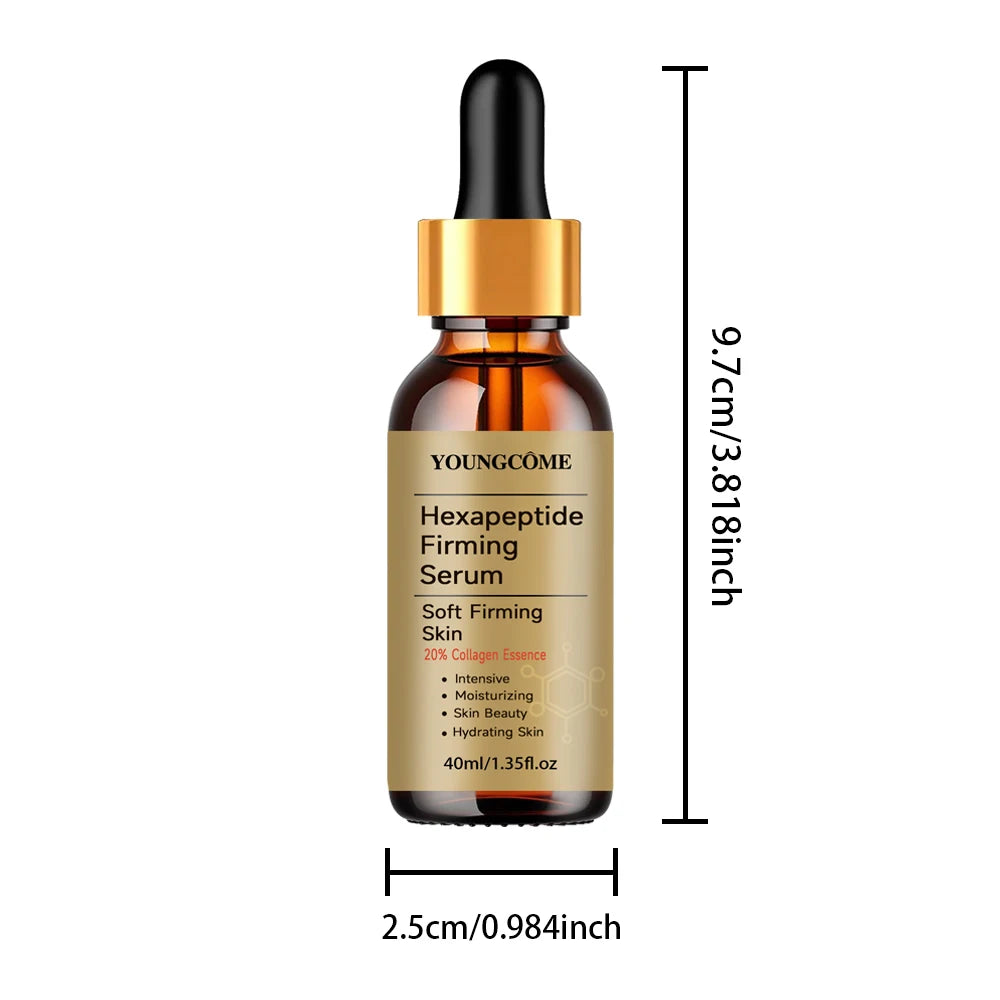 Facial Hexapeptide Anti-Wrinkle Liquid Moisturizing Firming Essence Bright Skin Dark Spot Corrector Face Whitening Serum 2025 Quake 40ml