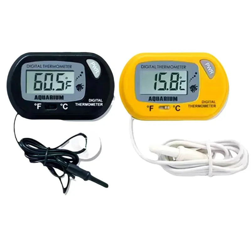Digital Aquarium Thermometer with Probe Suction Cup Fish Tank Water Electronic Thermometer Measurement Degrees Celsius ℃ Quake