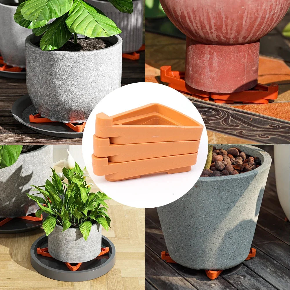 10/5Pc Flower Pot Feet Ventilation Anti-rot Base Raised Flower Pot Foot Pad Breathable Triangle Tray Garden Potted Planting Tool Quake