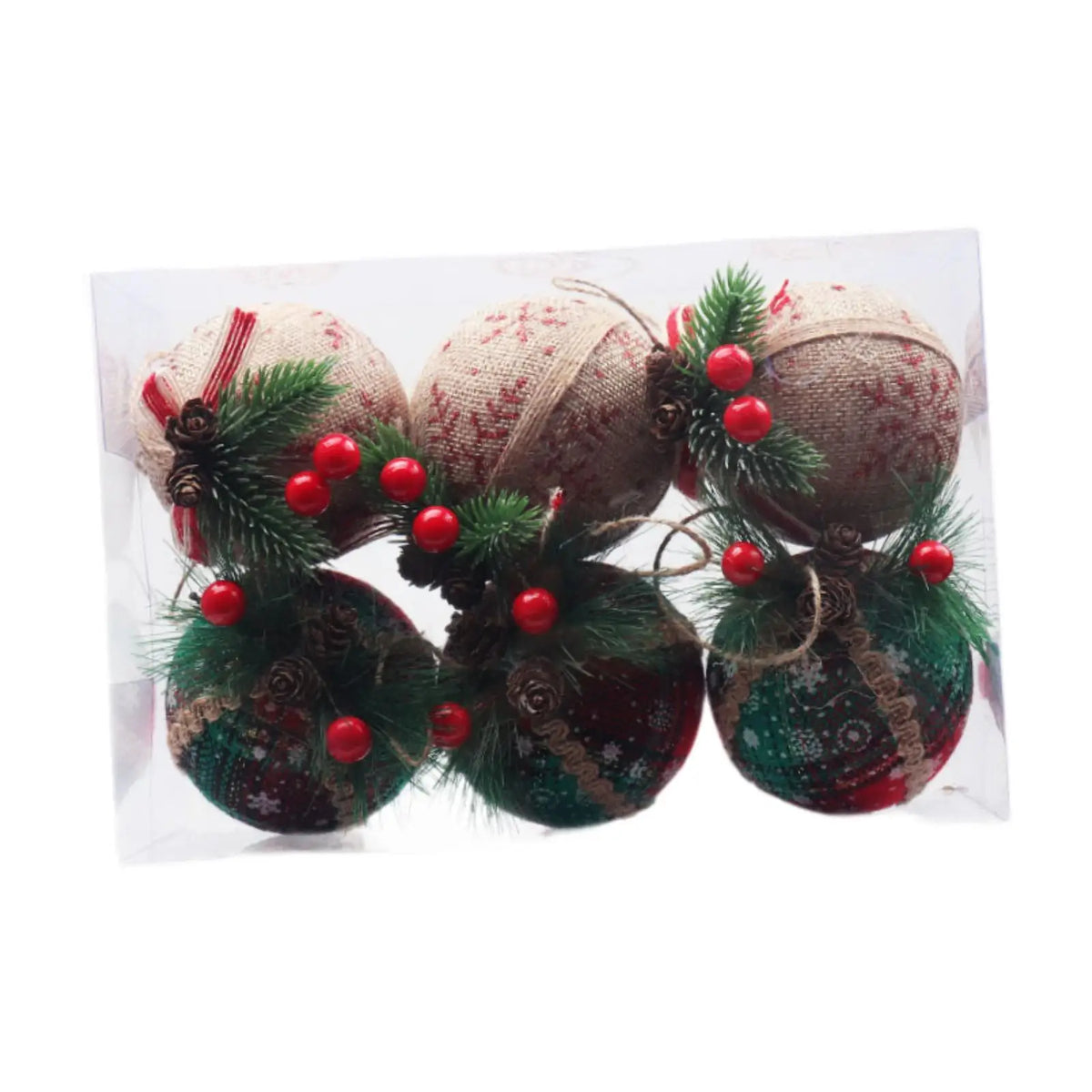 Christmas Ball Ornaments Reusable Charm Pendants Shatterproof Xmas Decor Christmas Ornaments for Xmas Trees for Anniversary Home Quake Style B