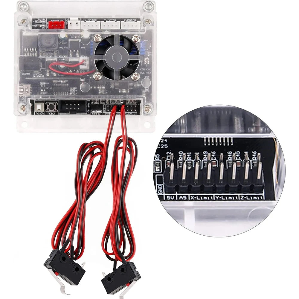 Limit Switch Emergency Stop Switch Part Laser Engraving Machine Accessories for CNC 3018 PRO /3018 Max /3020 Plus Router Quake