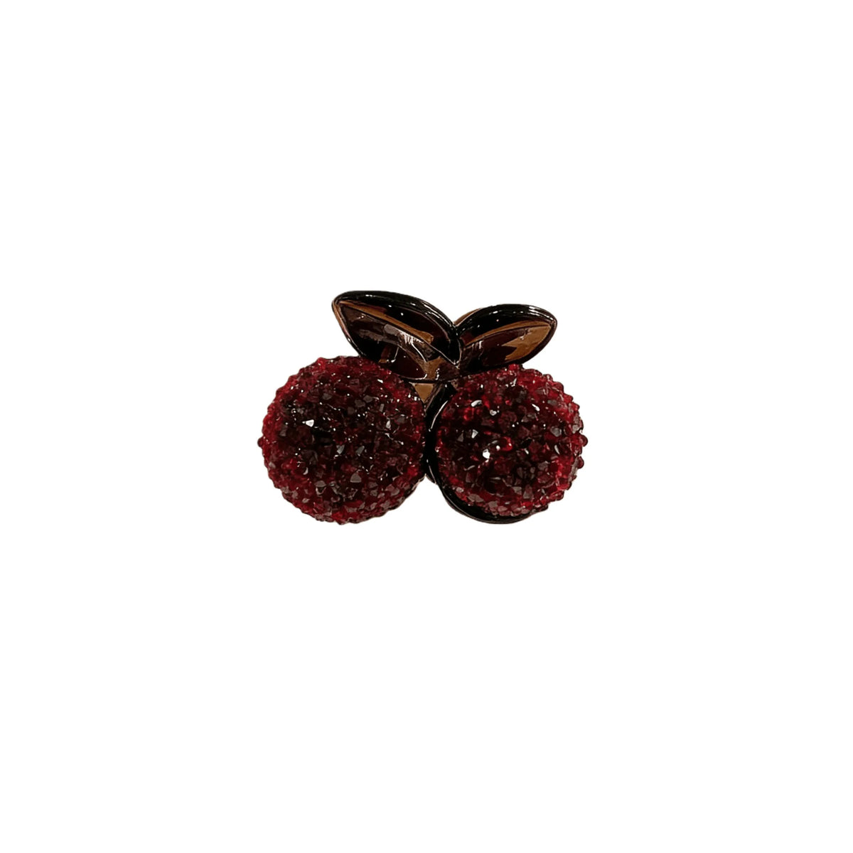 2pcs Rhinestone Cherry Small Hair Claws Crabs Hairpins Crystal Ponytail Clips Barrettes Girls Hair Styling Accessories Ornaments Quake