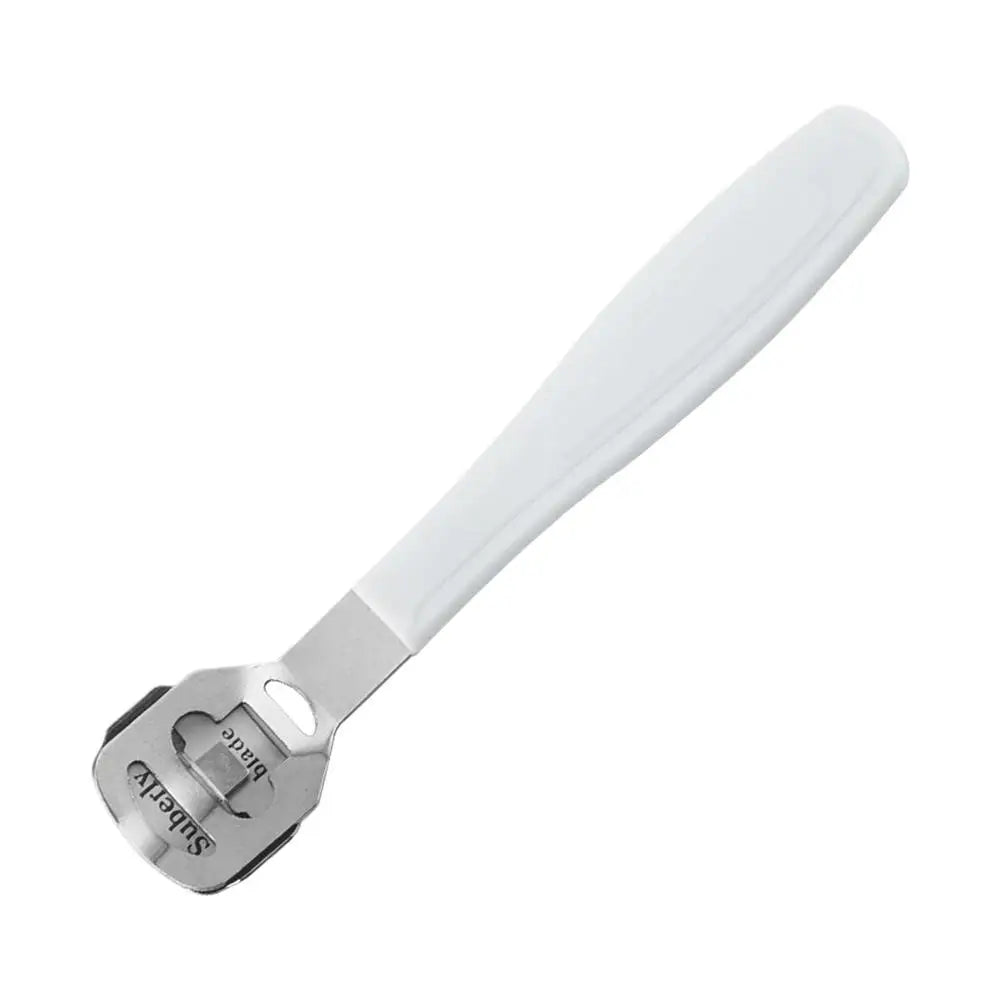 Stainless Steel Callus Shaver Remover with Blade, Pedicure Razor for Feet & Hands Foot Razor Callus Removal Callus Blade Remover Quake white