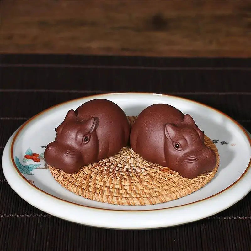 Zisha Tea Pet Wethy And Generous Creative Sculpture Ornament Tea Play Craft Decoration Чайные Украшения Quake