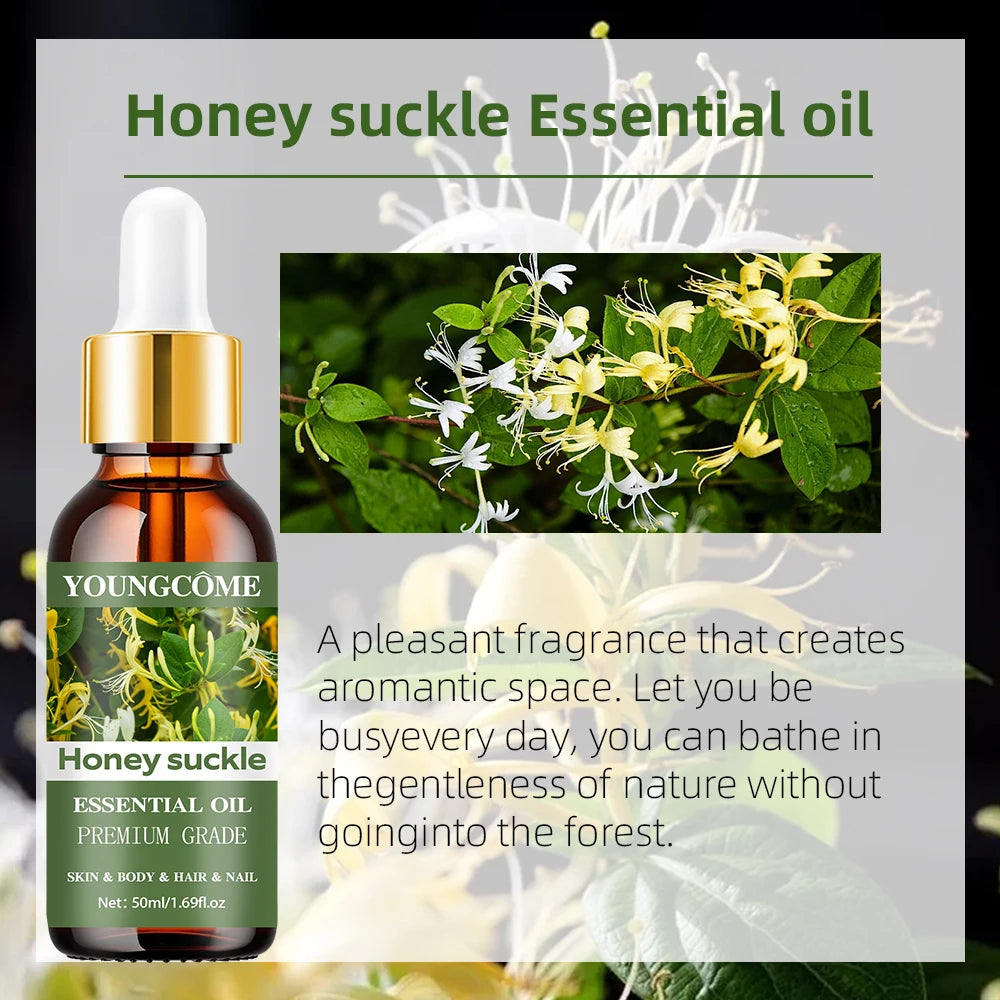 Honeysuckle essential oil, withsoothing skin,soothing physical and mental effects. Suitable for body massage,DIY Beauty Recipes Quake
