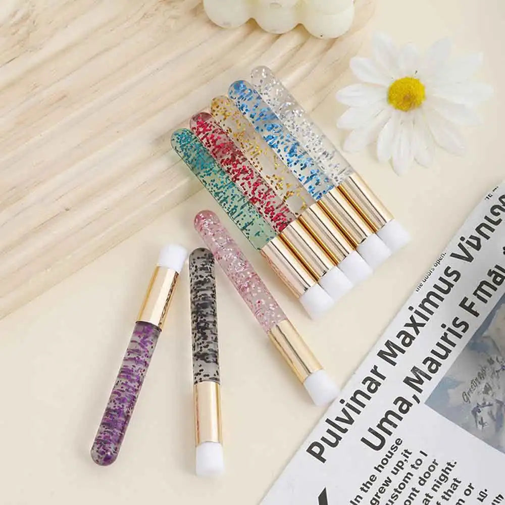 Nose Face Clean Tools Professional Eyelash Extension Shampoo Cleaning Brush Pink Shining Eye Lash Lift Foam Cleaner Brushes Quake
