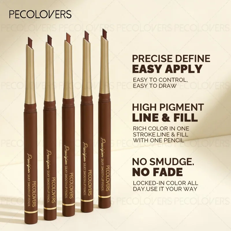 1PC Brown Tube Lip Liner, Brown Lipstick, Plump and Charming Lips, Outline The Lips, Lip Cosmetics Quake
