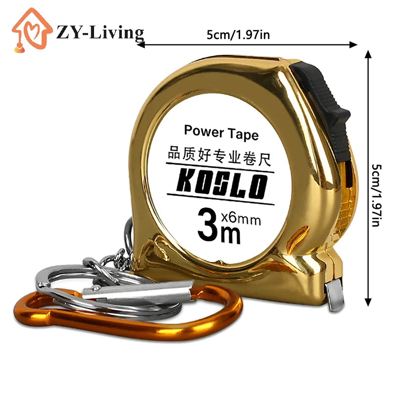 1Pcs Mini Measuring Tool 3 Meter Portable Tape Measure Delicate Household Retractable 300cm Measuring Tape Key Chain Quake