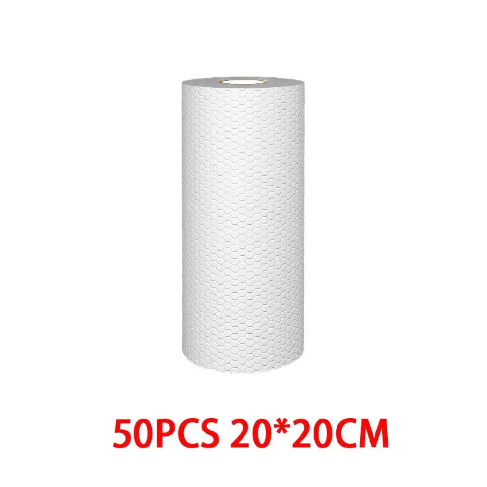 Thickened Non-woven Kitchen Paper Absorbent Towel Dish Paper Water Oil Absorbing Paper Cleaner Wipes Oil-removing Tissue Quake 50pcs-20x20cm