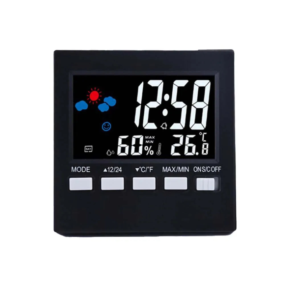 Electronic Alarm Clock with Backlit Thermometer and Hygrometer Voice Controlled Accurate Time and Temperature Reading Quake A