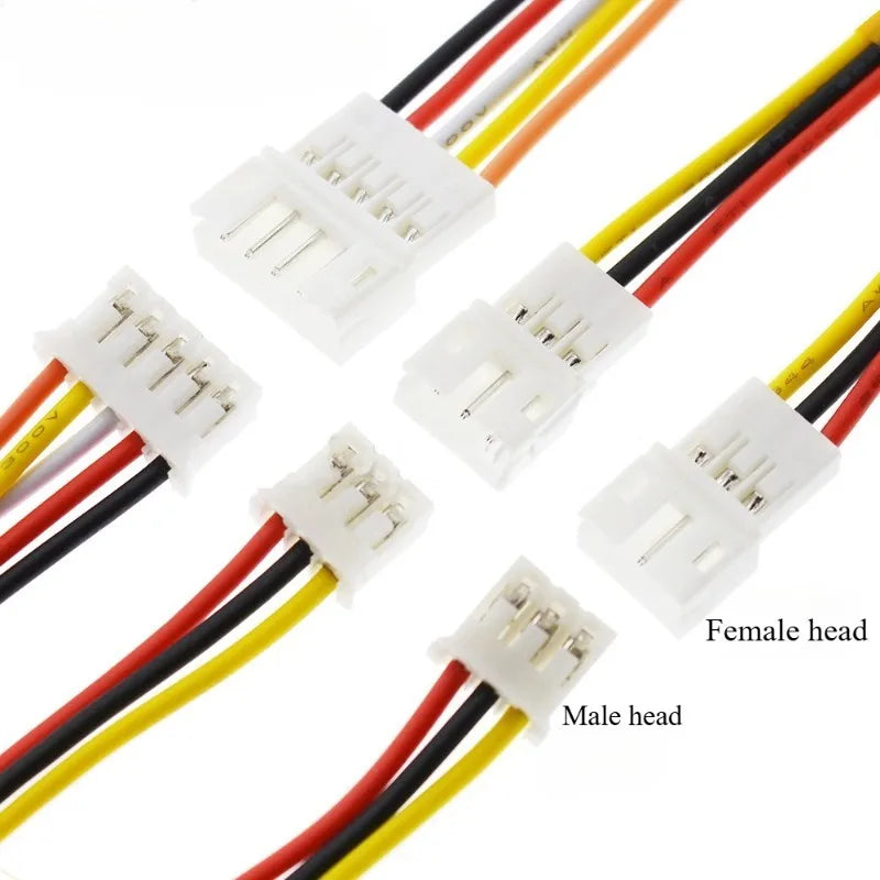 2‑6P PH2.0mm Air Docking Terminal Wire 2PCS 20/40CM Male Plug Female Jack Pre‑Made Cable for DIY Electrical Connection 24/26AWG Quake