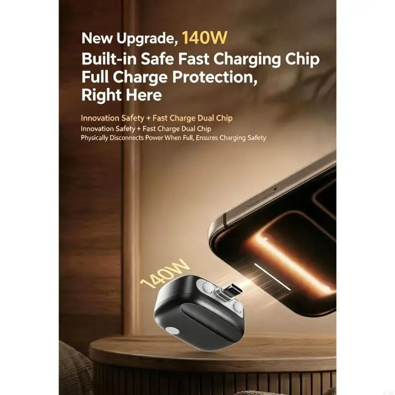 Overnight Power Routine Unit with Full-Charge Release, 140W Fast Power Use, Small Body Form and Two-Mode Current K1KF Quake