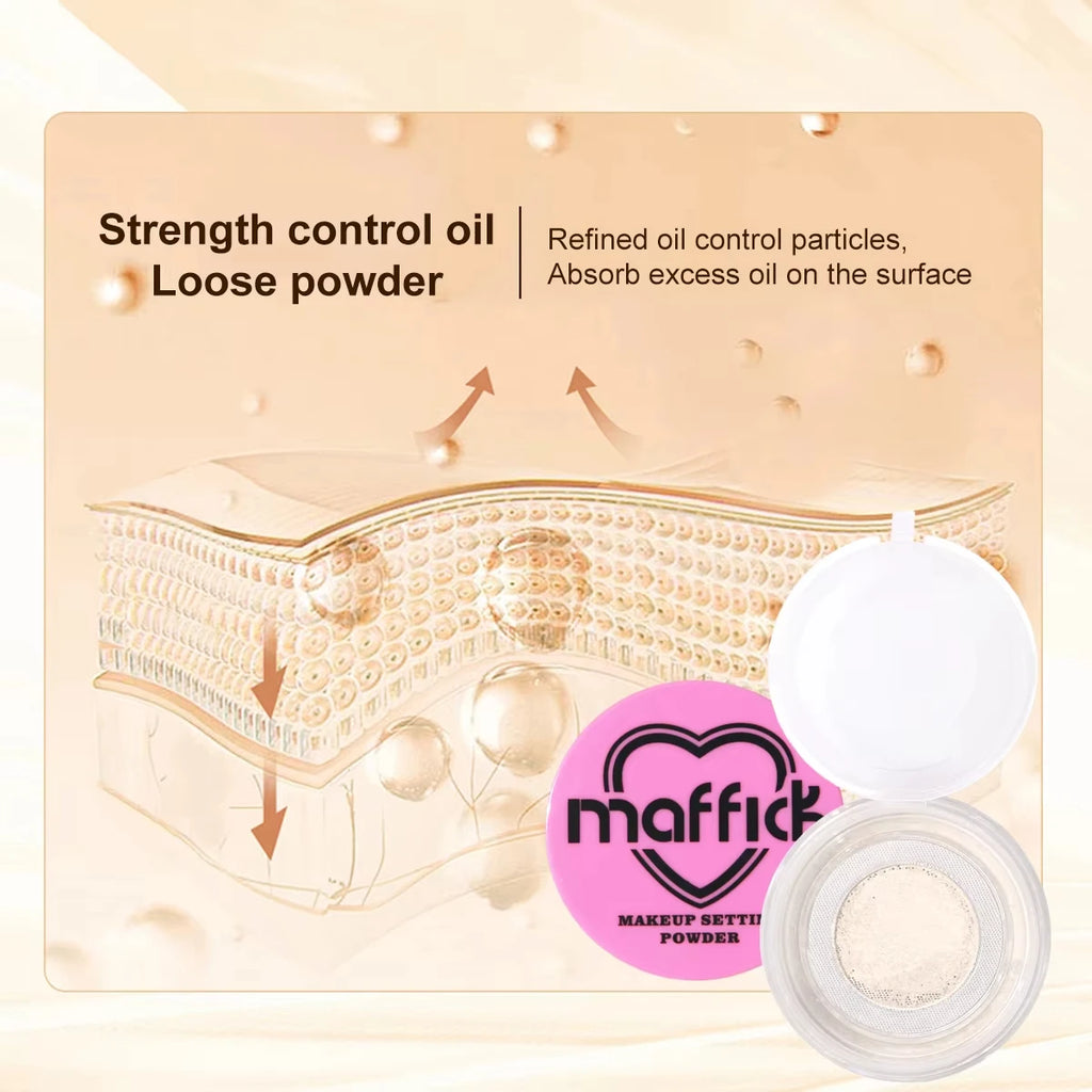 Heart Loose Powder for Girls, Vitality Skin, Softening Air Powder, Oil Control, Sweatproof, Waterproof Makeup Powder Quake 02