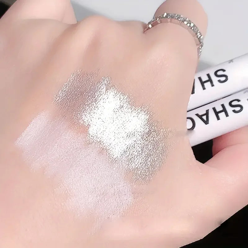 Highlighter Gloss Eyeshadow Pencil Double End Beads Bright Flash Eyeshadow Stick Anti Sweat Long High Color Eyeshadow Makeup Quake