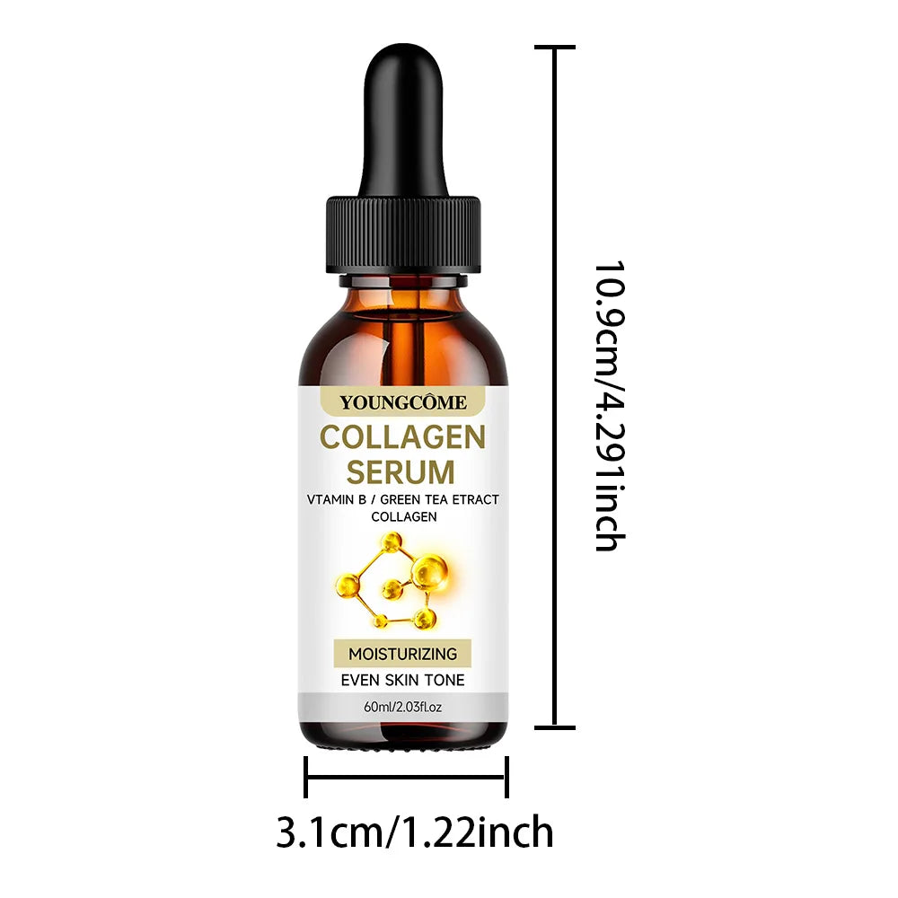 Collagen Serum Wrinkle Removal Dark Corrector Lifting Firming Exfoliating Anti aging Whitening Skin Care Boosts Elasticity Quake 60ML