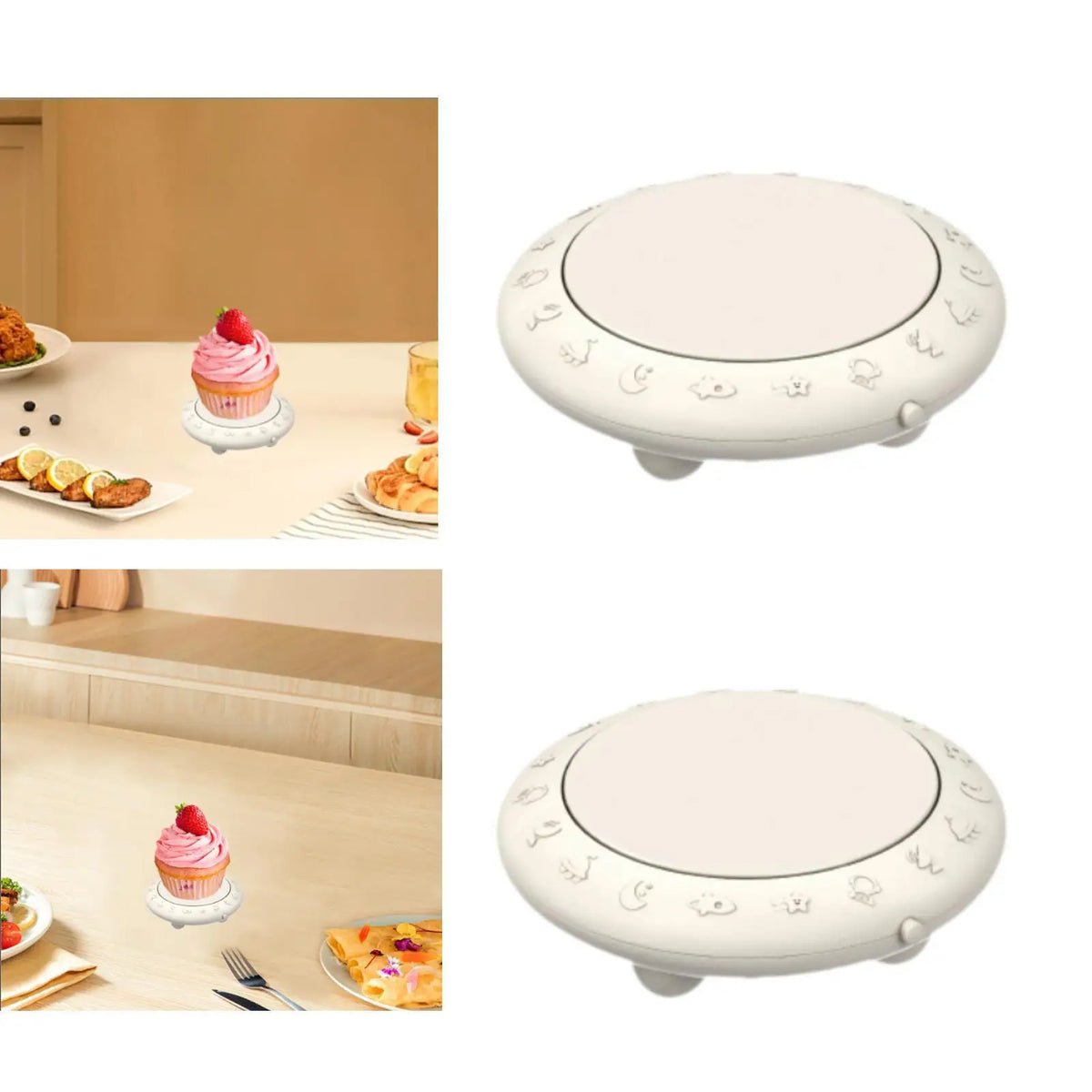 Cookie Cupcake Holder Supplies Pastries Dessert Display Automatic Rotating Plates for Kitchen Banquet Festival Parties Sushi Quake