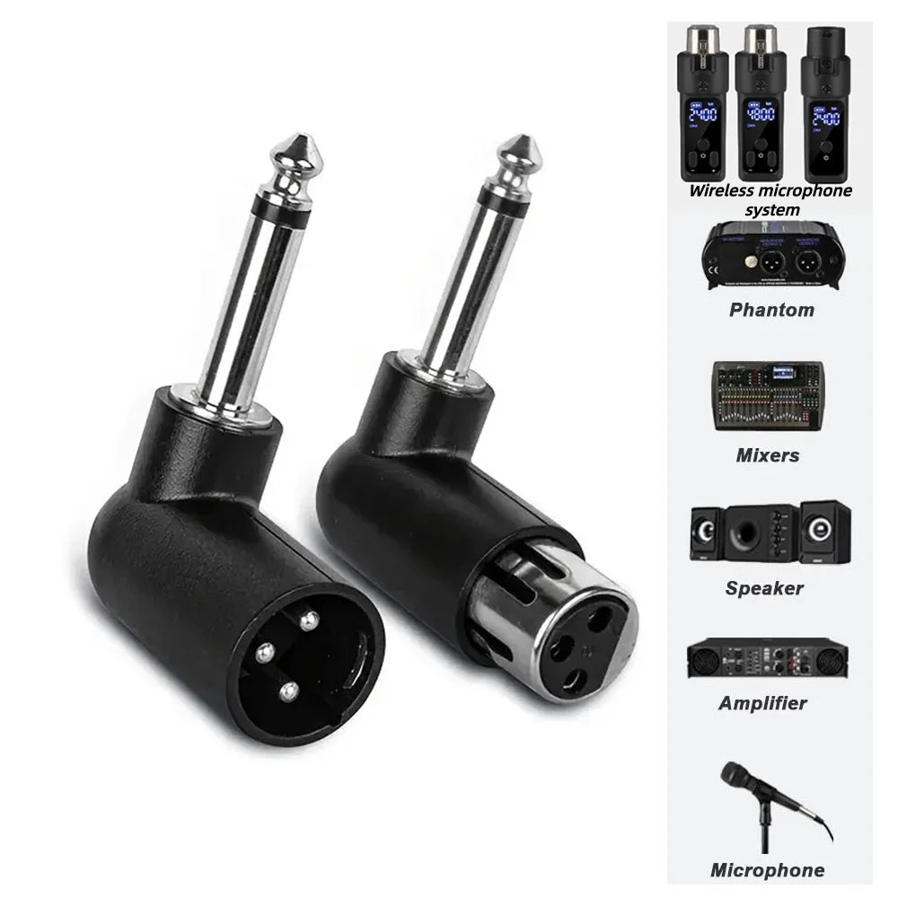 XLR Male to 6.35mm (1/4 Inch) Female Adapter - 3-Pin Balanced Audio Interface,Suitable for Microphones,Speakers,Audio Interfaces Quake