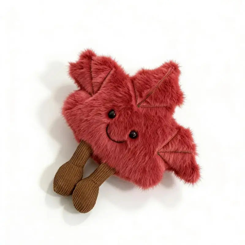 1Pcs Cute Cartoon Maple Leaf Doll Plush Keychain - Backpack Bag Decor ,Toy Gift for Kid Quake 1PCS