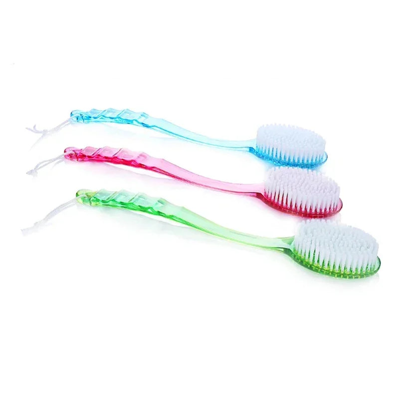 Plastic Back Body Bath Brush Bath Shower Scrubber Brushes with Handle Exfoliating Scrub Skin Massager Exfoliation Bathroom Brush Quake