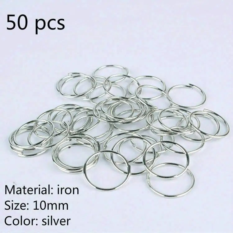 5-50 Pcs/set Opening Silver Hair Ring Hip-hop Hair Braid Charm Dreadlock Beads Clips Cuffs Rings Jewelry Dreadlocks Accessories Quake 50pcs