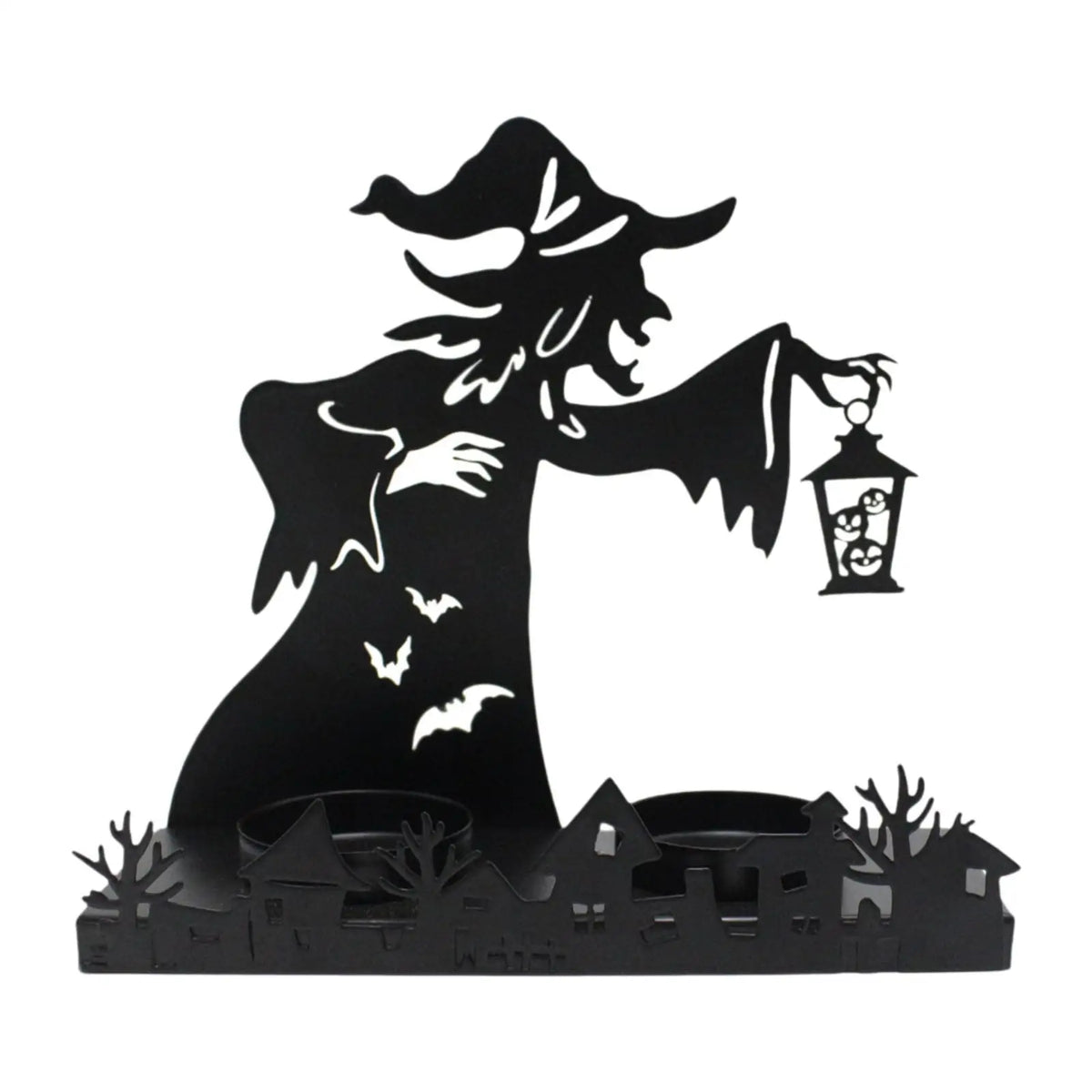 Witch Tealight Candle Holder Gift Halloween Candle Holder Candlestick for Dining Room Dinner Wedding Housewarming Pillar Candle Quake