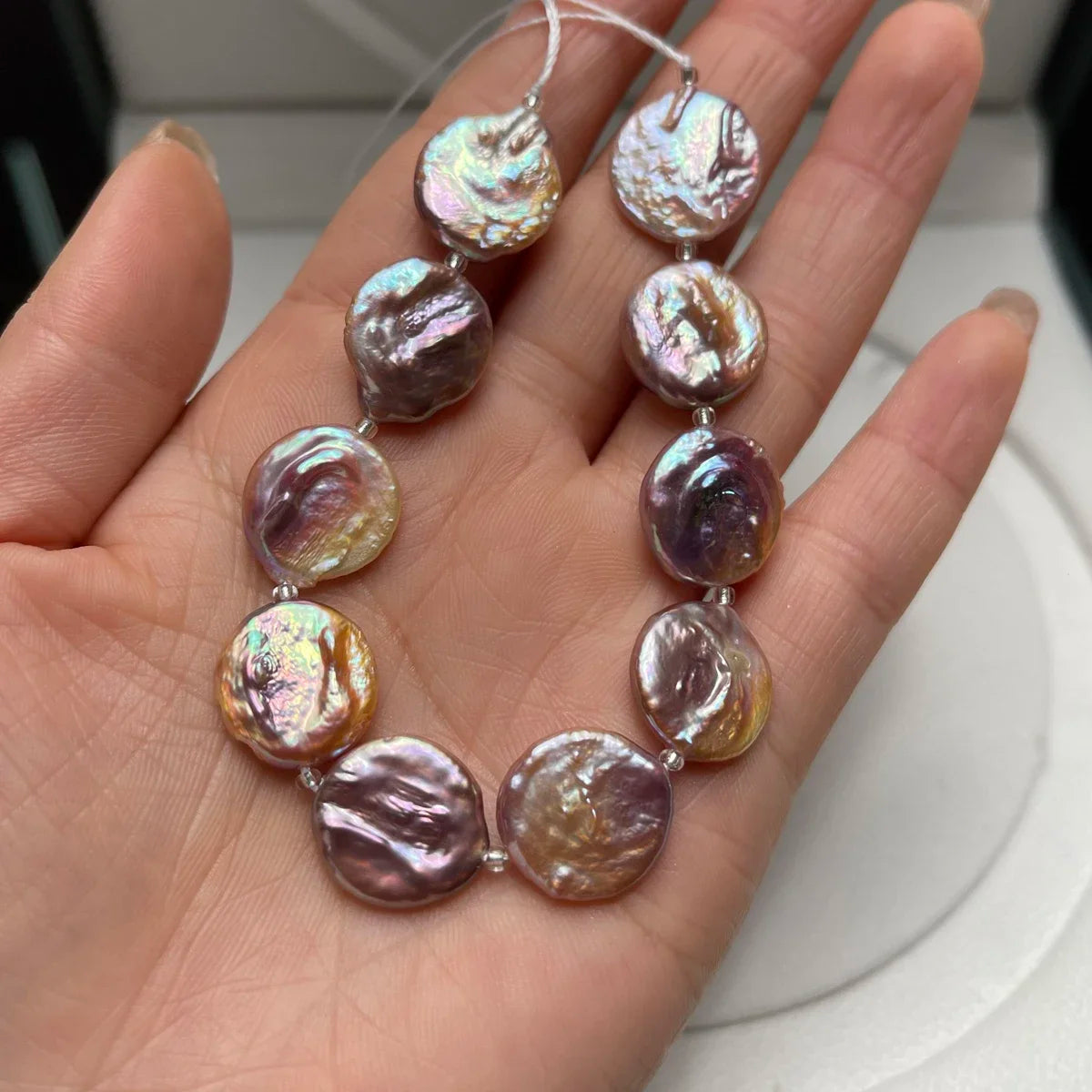 Natural Freshwater Pearl Round Purple Pearl 15-16mm For Jewelry Making DIY Necklace Earrings Bracelet Accessory Length 18cm Quake PURPLE 15-16mm