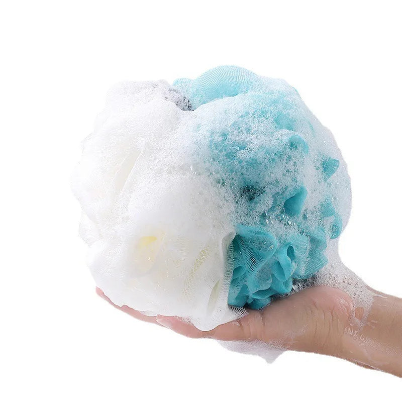 vvocci Bath ball Large Bi-Colour Shower Balls 3 PCS Colourful PE Soft Frosted Bubble Bath Flower (Colour Random) Quake