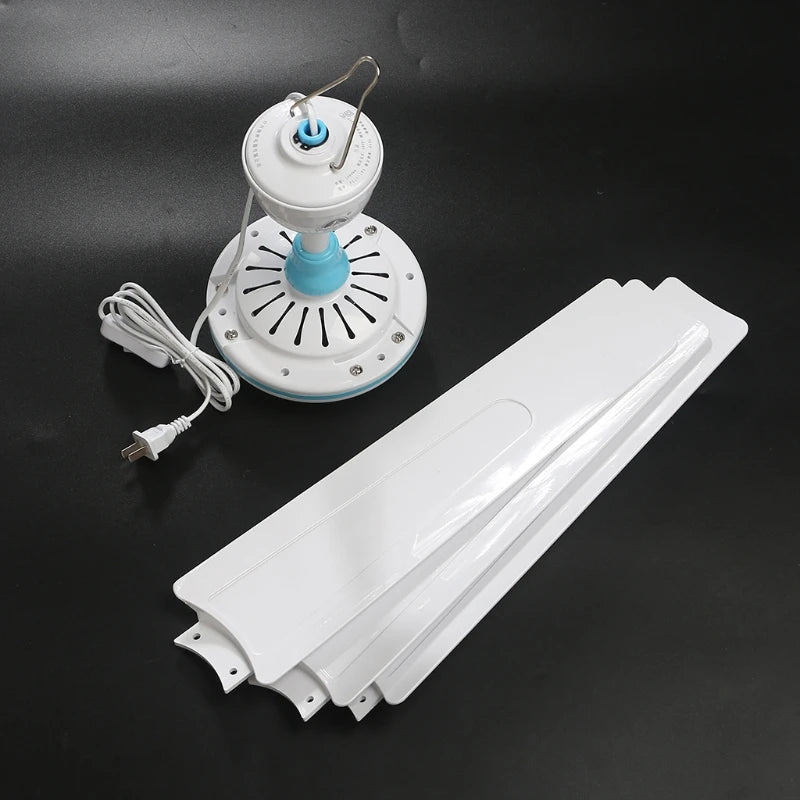 Universal 5W to 30W 15.7” to 47.2” 220V US Plug Silent Ceiling Fan for Dining Room Bedroom Dorm Dormitory K1KF Quake