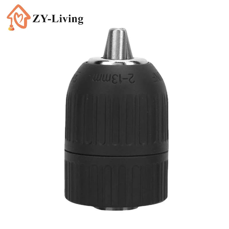 1Pcs Keyless Drill Chuck 0.8-10mm 3/8-24UNF Hex Shank SDS Plus Square Quick Grip Adapter For Drill Bit Screwdriver Tap Socket Quake