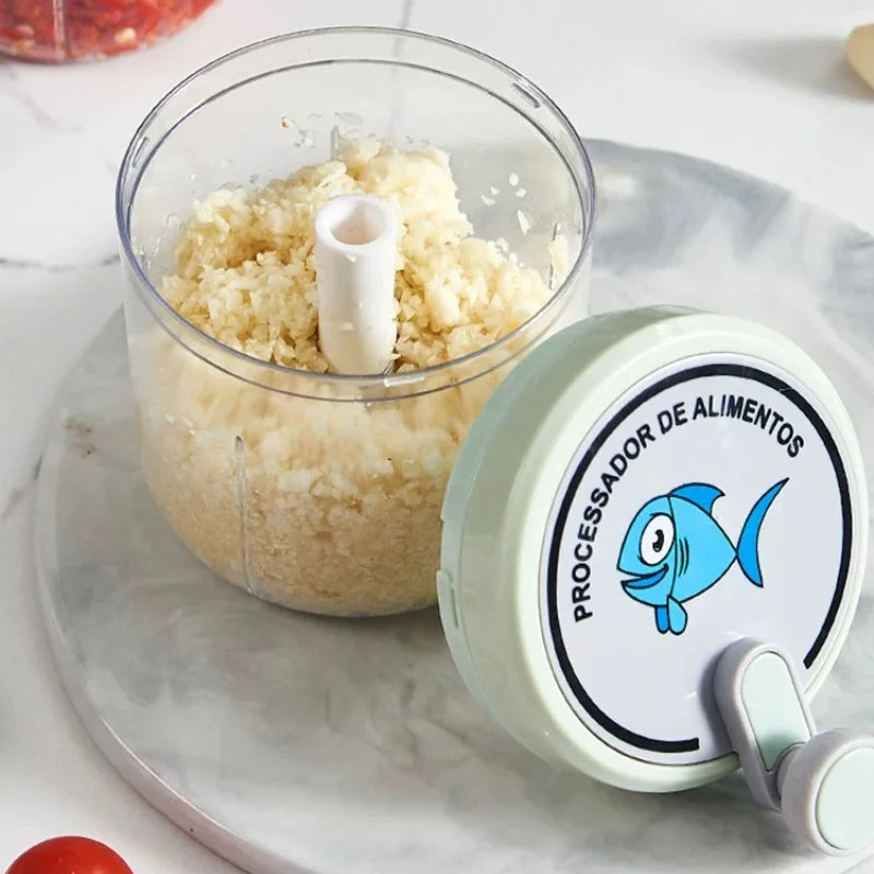 Household Manual Garlic Puree Grinder Kitchen Rotating Garlic Press Manual Garlic Squeezer Quake