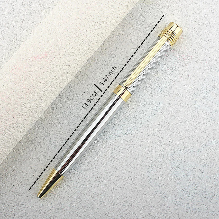 Luxury Pen 163 Smooth Gold Silver Black Office Ballpoint Pen New Student School Stationery Supplies Pens for Writing Quake