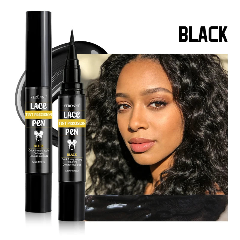 Lace Tint Pen Tinted Lace Precison for Wigs Long-Lasting Easy Apply Natural-Looking High Viscosity Hair Tint for All Hair Types Quake 04