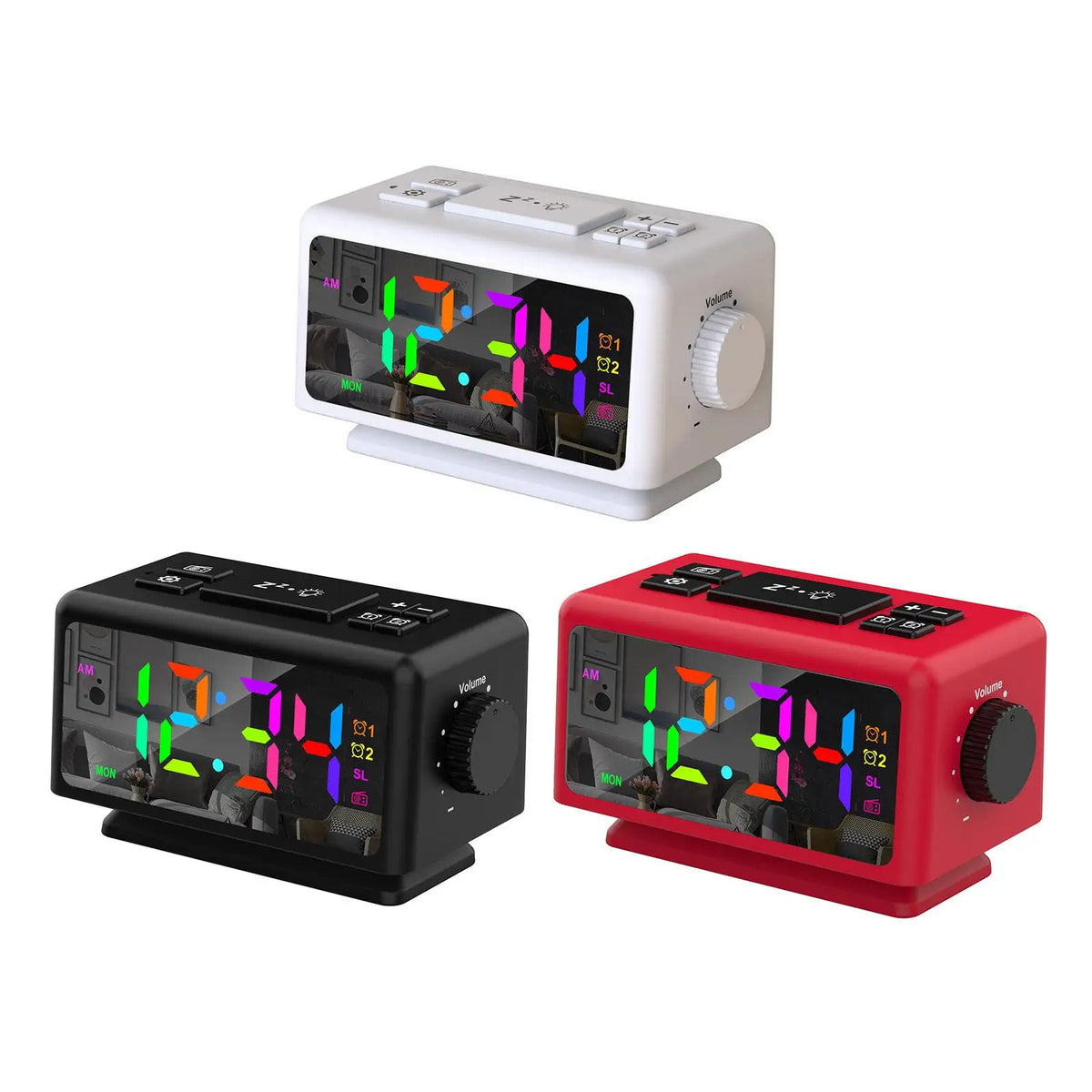 LED Digital Alarm Clock Desk Digital Clock for Office Bedroom Deep Sleepers Quake
