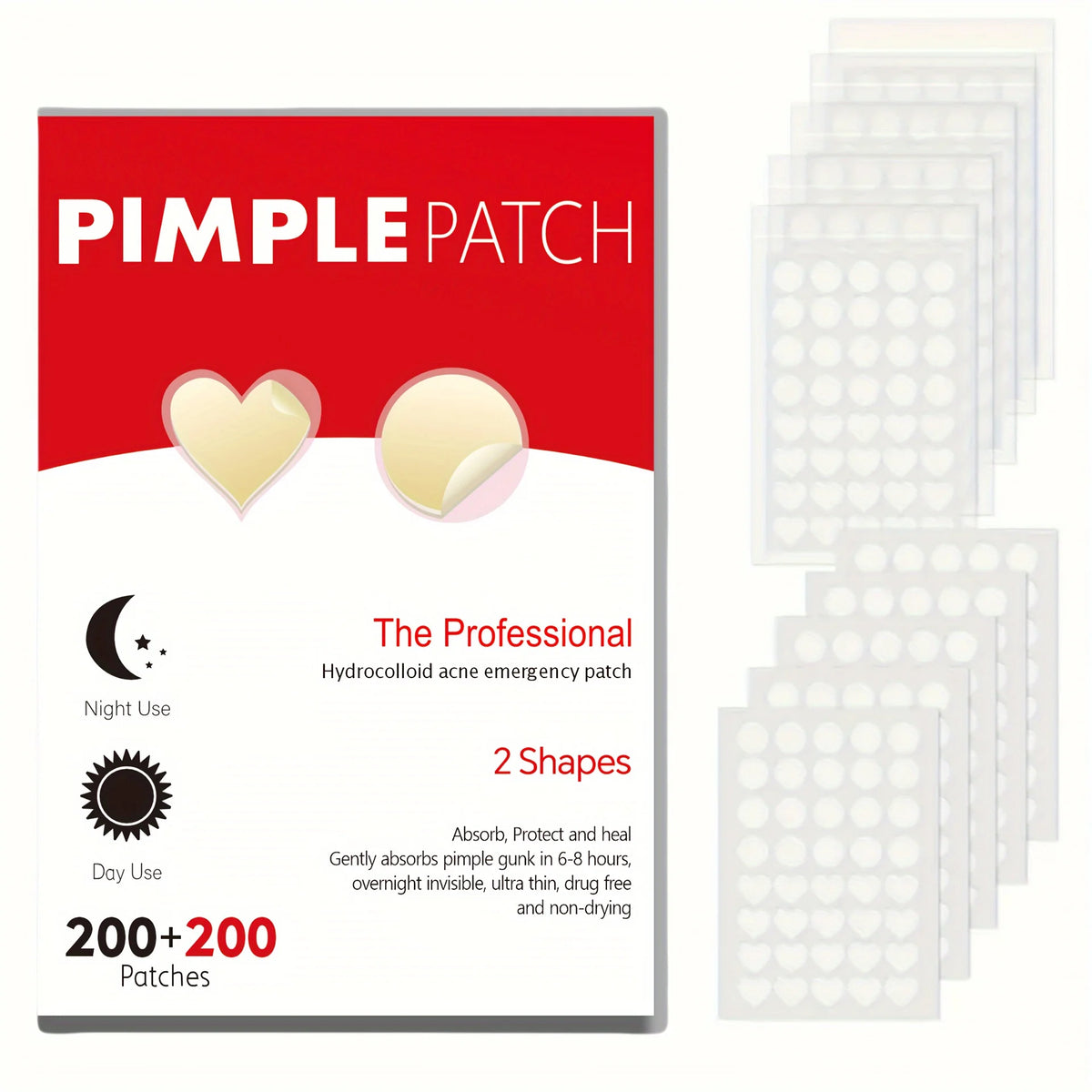 36 pieces of multi-color star acne patches, facial acne patches, concealer acne patches, and pimples patches, ultra-thin. Quake 36pcs touming