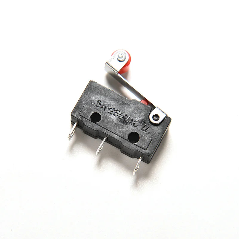 10Pcs Micro Roller Lever Arm Open Close Limit Switch KW12-3 PCB Microswitch Quake