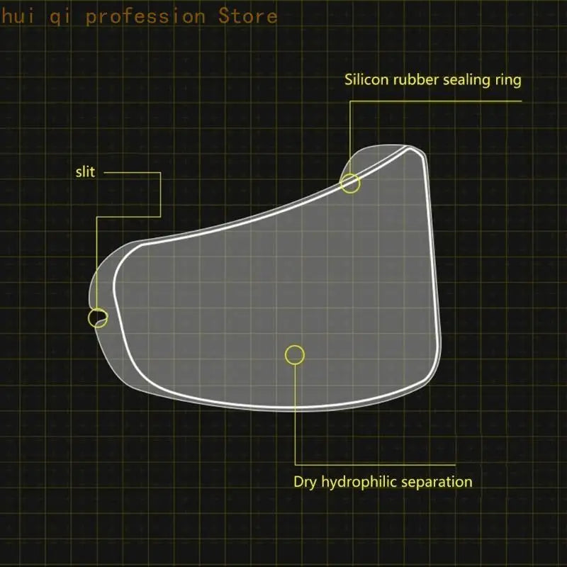 Motorcycle Helmet Anti-Fog Film for FF353/FF328/FF390/FF800 Helmet Visor Patch H8WE Quake