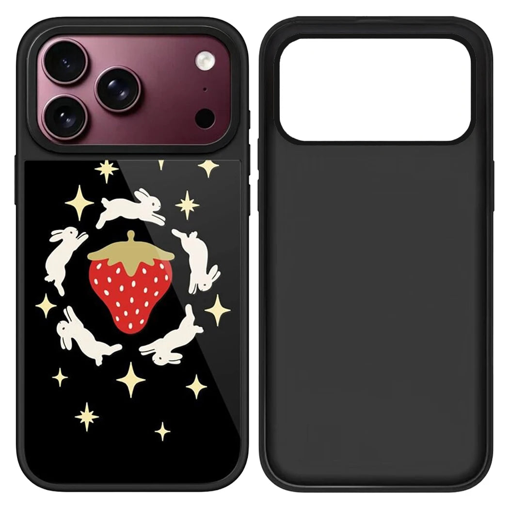 Pink Leopard Cherry Mirror Surface Magnetic Phone Case Cover for IPhone 12 13 14 15 16 17 18 Pro Max Case Quake