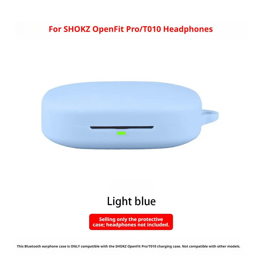 Protective Case for SHOKZ OpenFit Pro T010 Soft Silicone Shockproof Cover with Hook Anti-Fingerprint Dustproof Headphone Shell Quake H