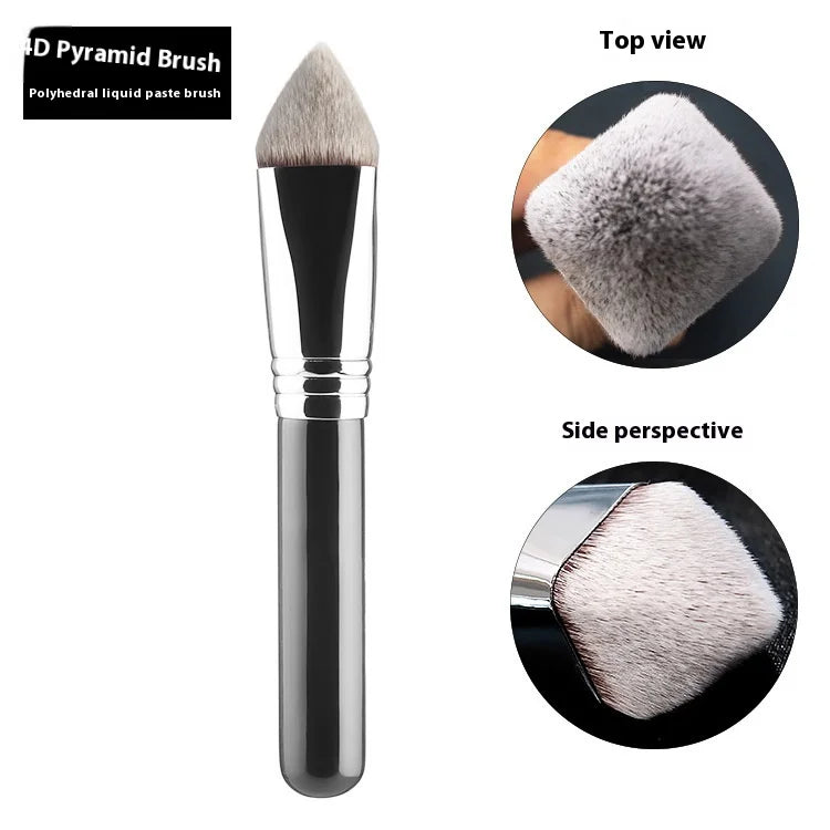 Makeup Kabuki Foundation Brush Luxury Single Pro Large Slant Triangle Square Tapered Vegan Cosmetic Brushes Quake 01-4D