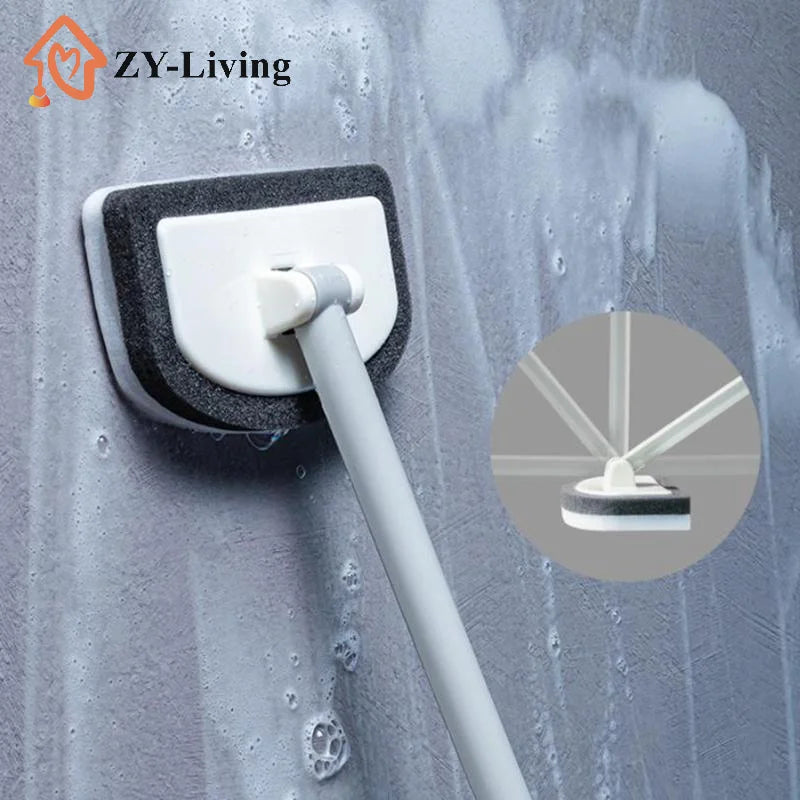 Bathroom Sponge Cleaning Brush Multi-Functional Tool Long Handle Removable Household Floor Bathtub Brushes Ceramic Tile Brush Quake