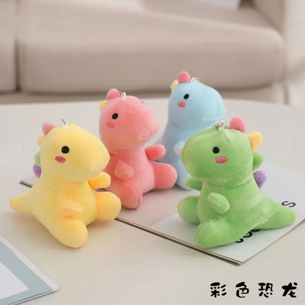 New Plush Keychain Toy Dinosaur Plush Keyring Soft Mini Dinosaur Plush Doll Cute Dinosaur Pendant Quake