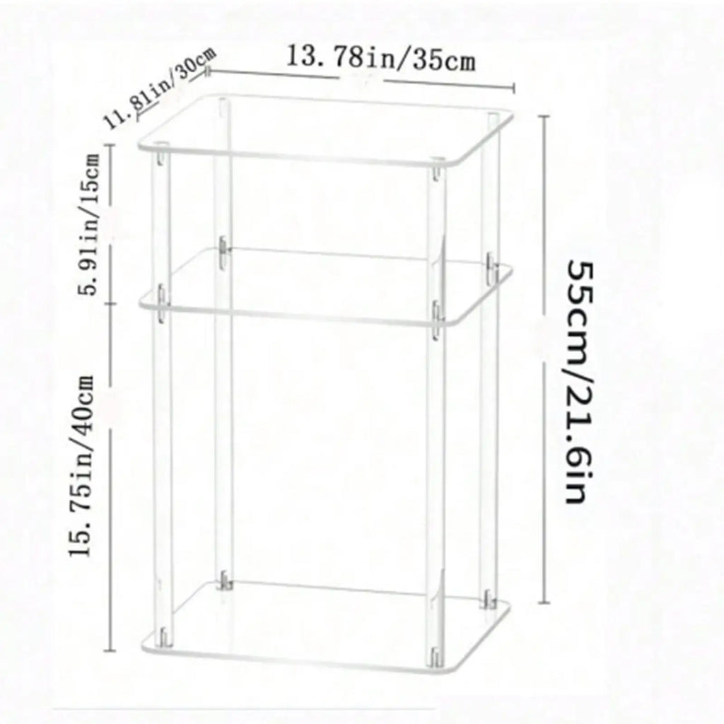Acrylic Small Table 3 Tier Versatile Bedside Furniture for Small Space Bedside Cabinet for Bathroom Home Balcony Bedside Office Quake